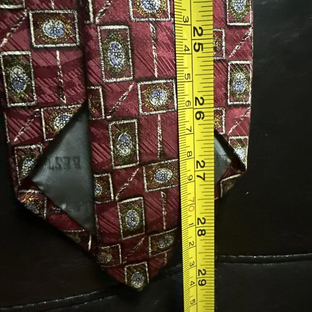 Vintage Robert Talbott Best Of Class Parisian Men Tie Red Hand Sewn Silk 58 Inch